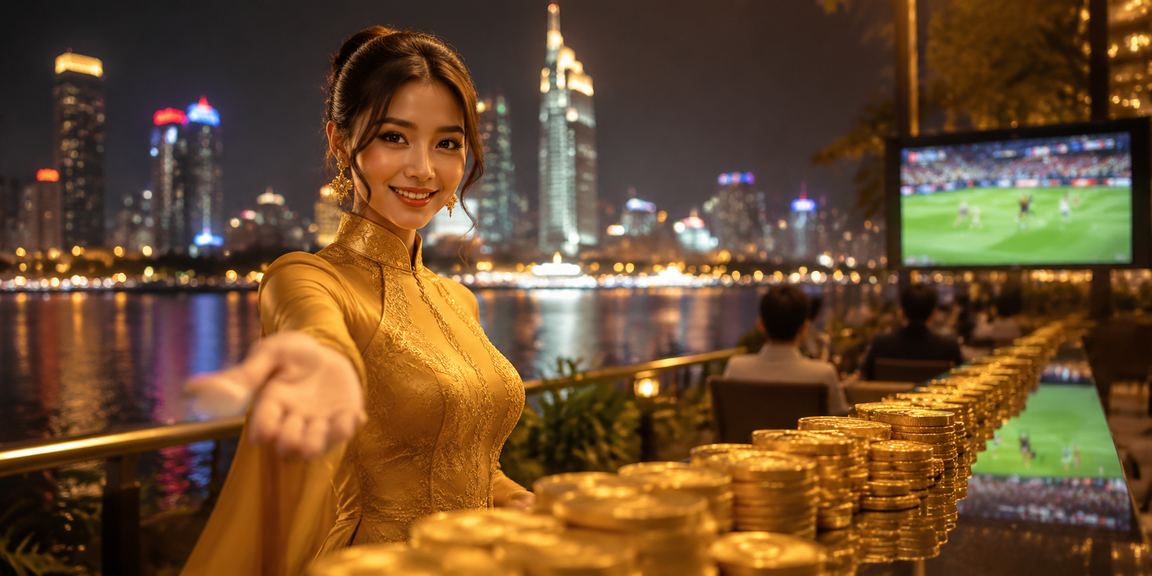 Người phụ nữ áo dài TP.HCM ngồi theo dõi kết quả cá cược bóng đá trên điện thoại buổi tối