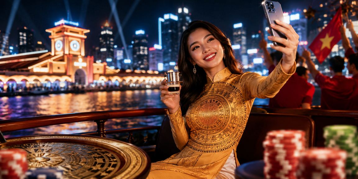 Người dùng TP.HCM ngồi uống cà phê và dùng điện thoại xem phân tích casino trực tuyến