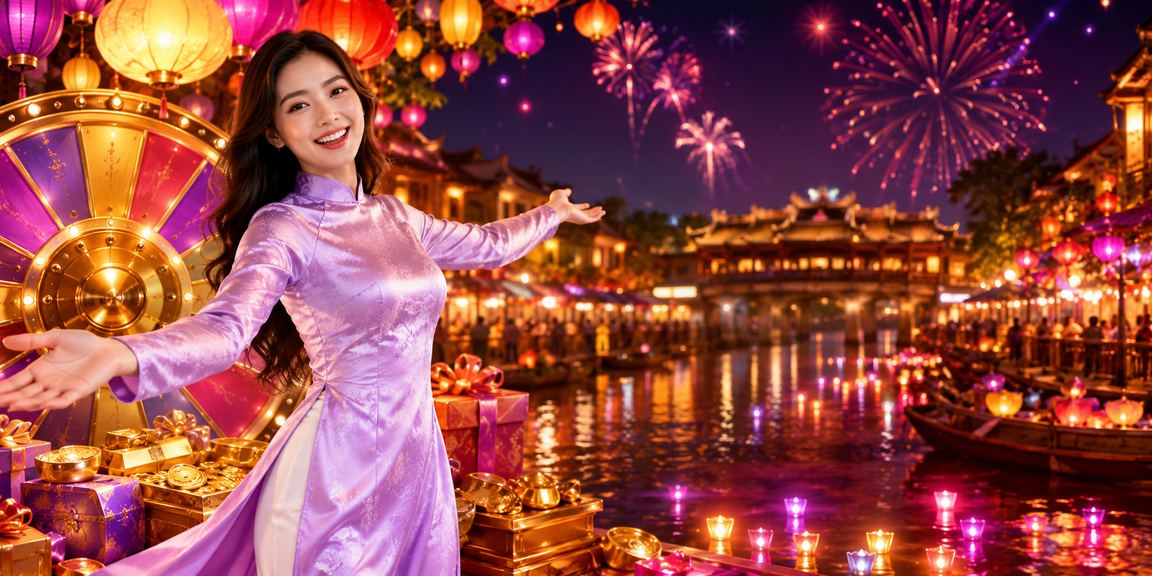 Sự kiện may mắn Lucky Draw phong cách áo dài Huế trên hba1c