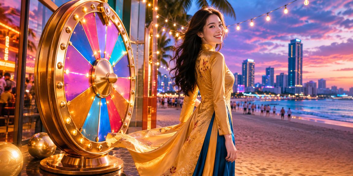 Không khí casino trực tuyến Việt Nam về đêm với màn hình điện thoại hiển thị thông báo khuyến mãi